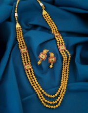 Shop for Long Necklace and Haram designs at Best Price 